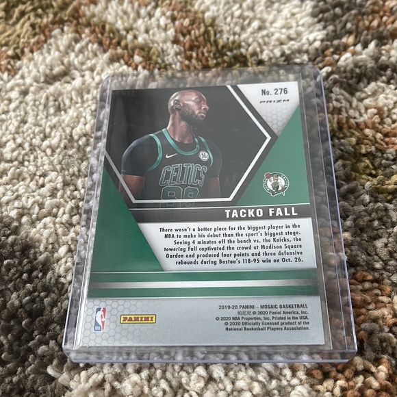 2019-20 Panini Mosaic Tmall Celtics Tacko Fall Gold Wave Prizm Rookie RC #244 - Picture 2 of 2